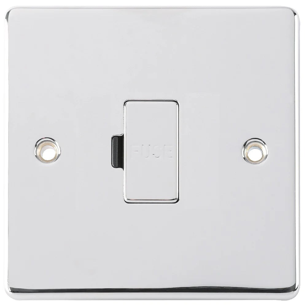 D-FS13-PCM 13A Fused Spur Metal Insert Polished Chrome